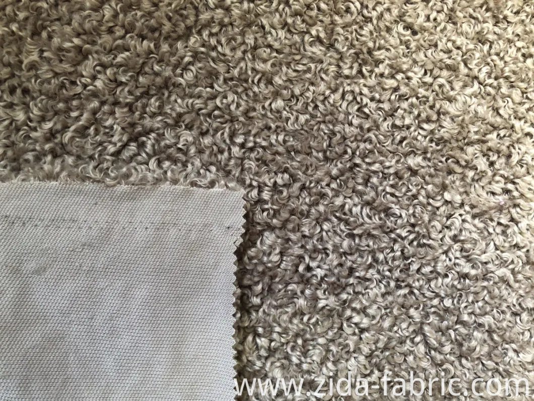 100%Polyester Wool Fleece Knitted Fabric (Lamb roll)